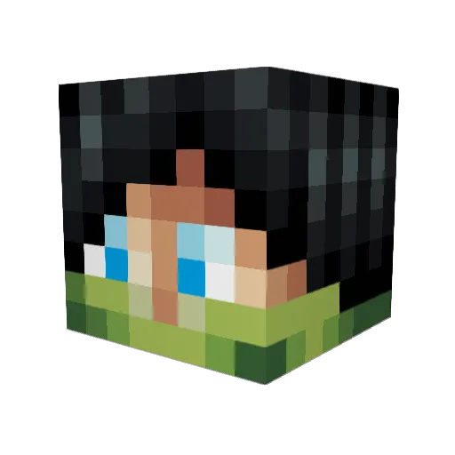 DarkIllusion Minecraft avatar head, 3D render