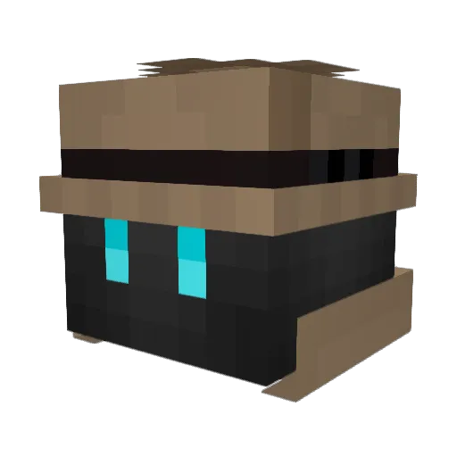 DarkInspector Minecraft avatar head, 3D render