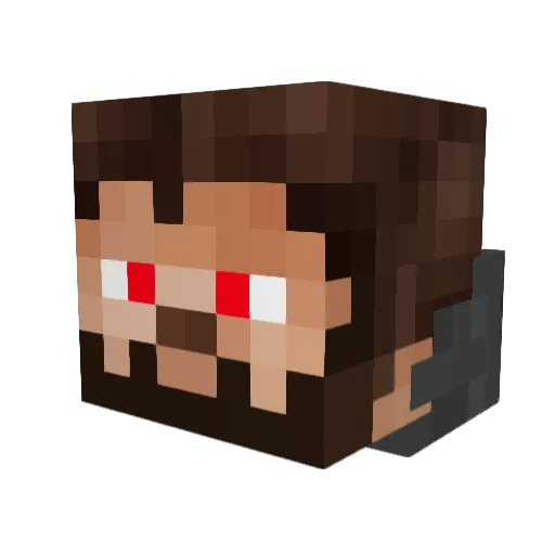 DarkIronX Minecraft avatar head, 3D render