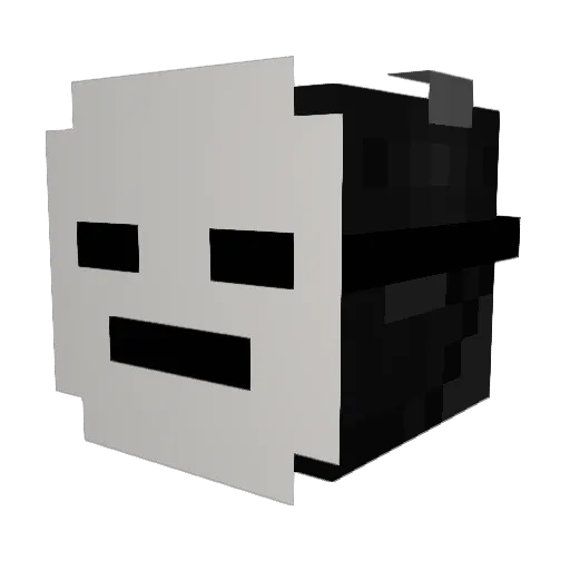 DarkItzMe Minecraft avatar head, 3D render