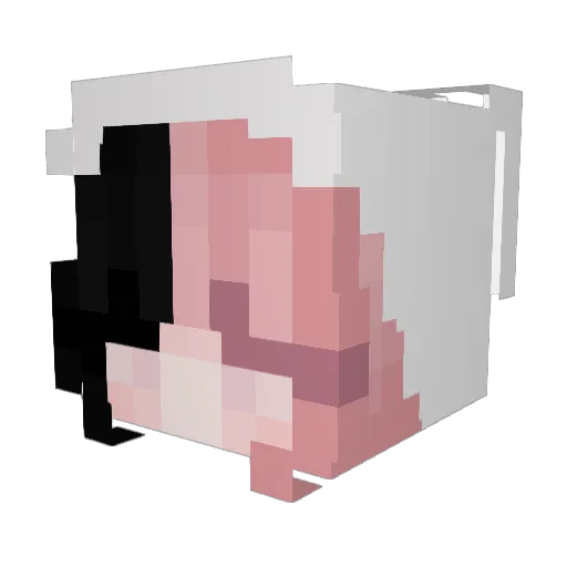 DarkIunai Minecraft avatar head, 3D render