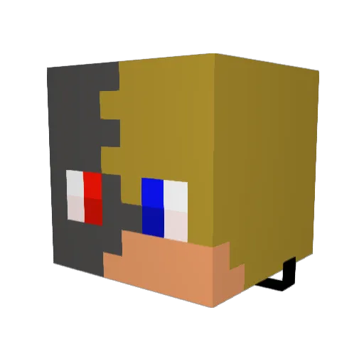 DarkJ0k3r Minecraft avatar head, 3D render