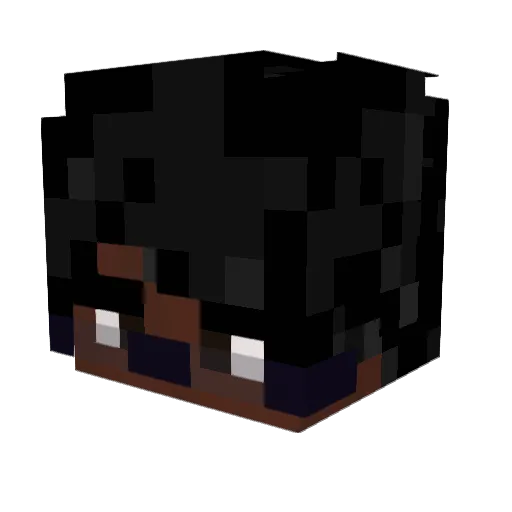 DarkJames_ Minecraft avatar head, 3D render