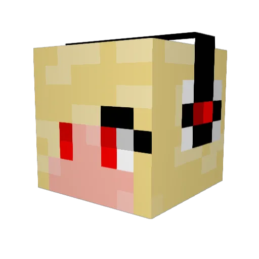DarkKillen Minecraft avatar head, 3D render