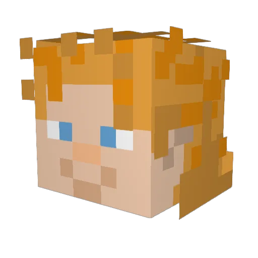 DarkKiru039 Minecraft avatar head, 3D render