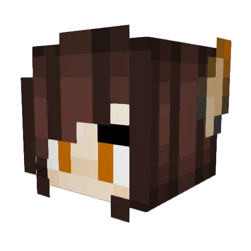 DarkKitsune Minecraft avatar head, 3D render