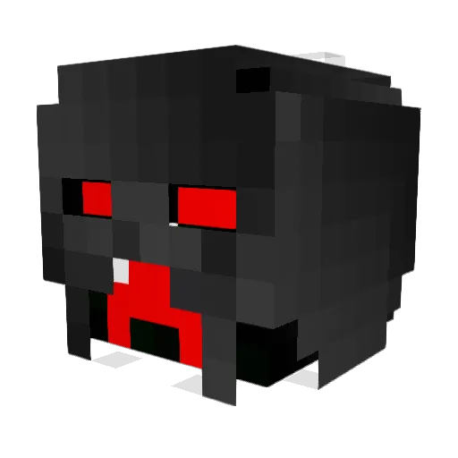 DarkKnightXD Minecraft avatar head, 3D render