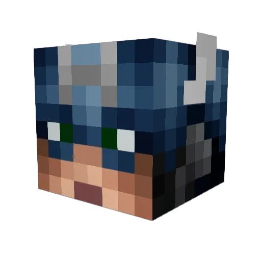 DarkL21 Minecraft avatar head, 3D render
