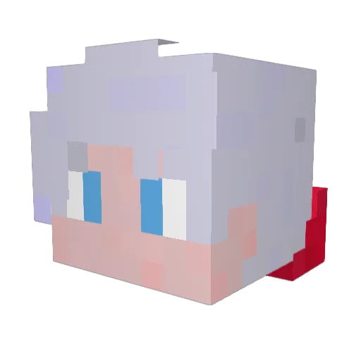 DarkLex11 Minecraft avatar head, 3D render