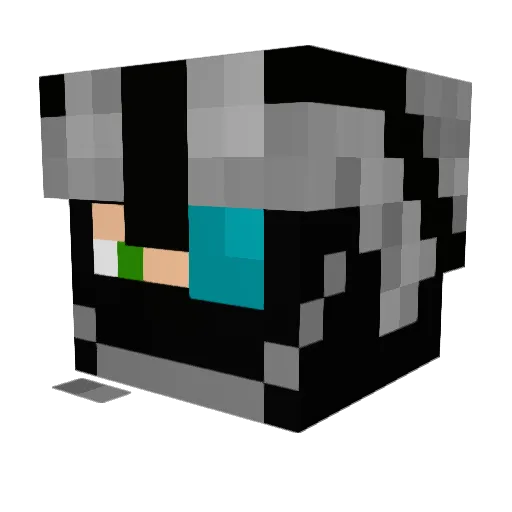 DarkLighter03 Minecraft avatar head, 3D render