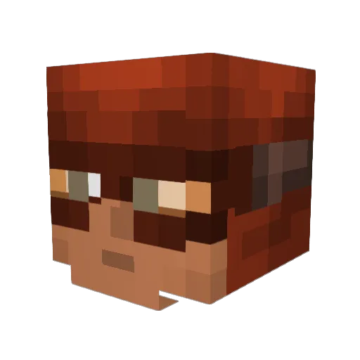 DarkLord642 Minecraft avatar head, 3D render