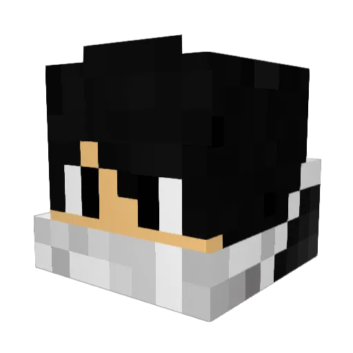 DarkLukie Minecraft avatar head, 3D render