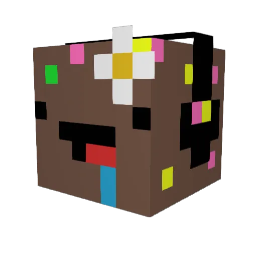 DarkMadara Minecraft avatar head, 3D render