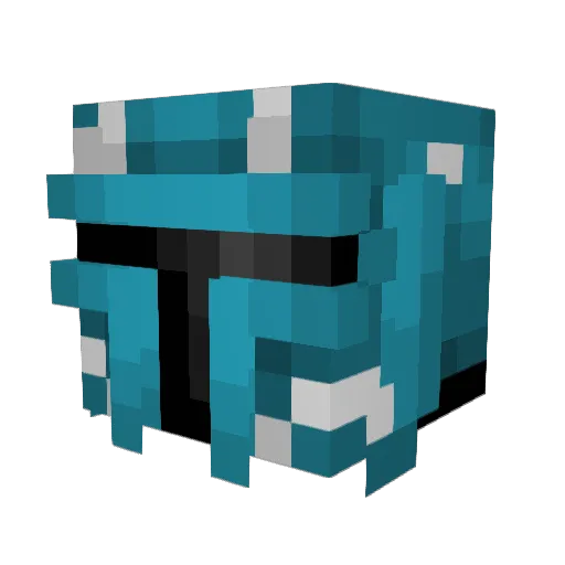 DarkMage18 Minecraft avatar head, 3D render