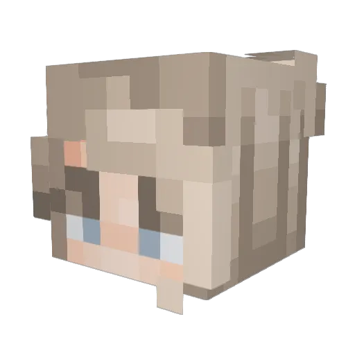 DarkMaggie Minecraft avatar head, 3D render