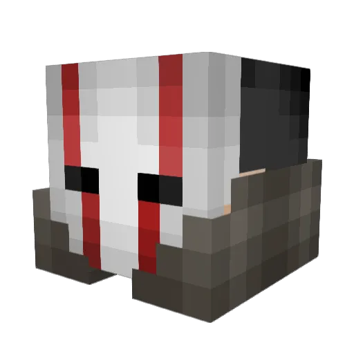 DarkMagikas Minecraft avatar head, 3D render