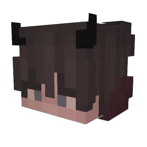 DarkMallo Minecraft avatar head, 3D render