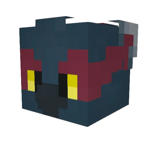 DarkMalvado Minecraft avatar head, 3D render