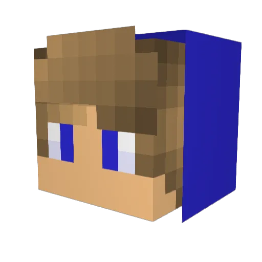 DarkManXD Minecraft avatar head, 3D render