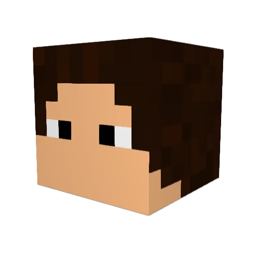 DarkMatter44 Minecraft avatar head, 3D render
