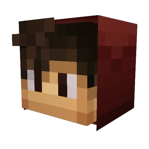 DarkMatter579 Minecraft avatar head, 3D render