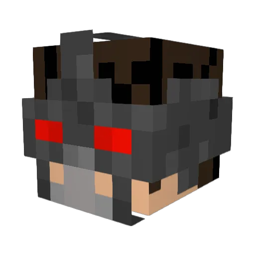 DarkMeisterYT Minecraft avatar head, 3D render