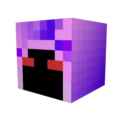 DarkMetrl Minecraft avatar head, 3D render