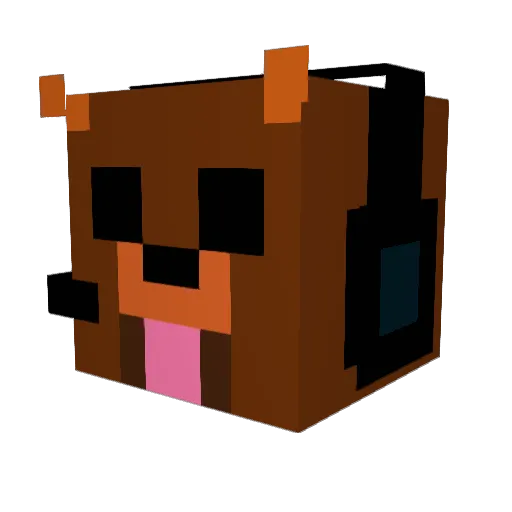 DarkMidas Minecraft avatar head, 3D render