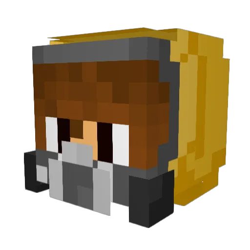 DarkMililitros Minecraft avatar head, 3D render
