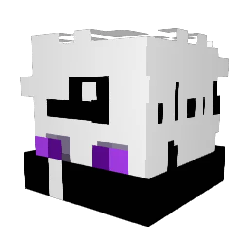 DarkMindA Minecraft avatar head, 3D render