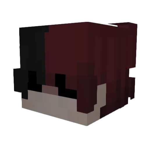 DarkMistery Minecraft avatar head, 3D render