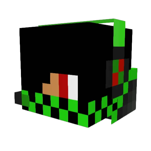 DarkMoon302 Minecraft avatar head, 3D render