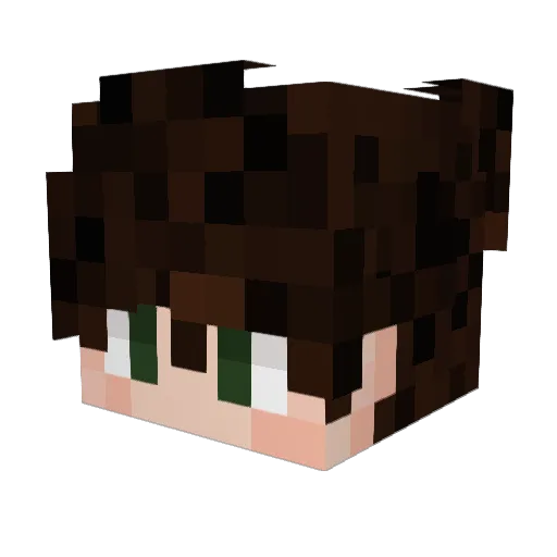 DarkMoonRizing Minecraft avatar head, 3D render