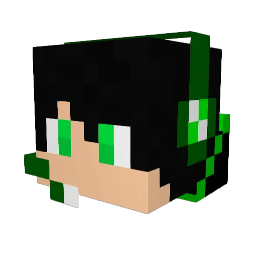 DarkMoon_2 Minecraft avatar head, 3D render