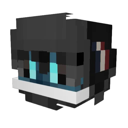 DarkMoumoute38F Minecraft avatar head, 3D render