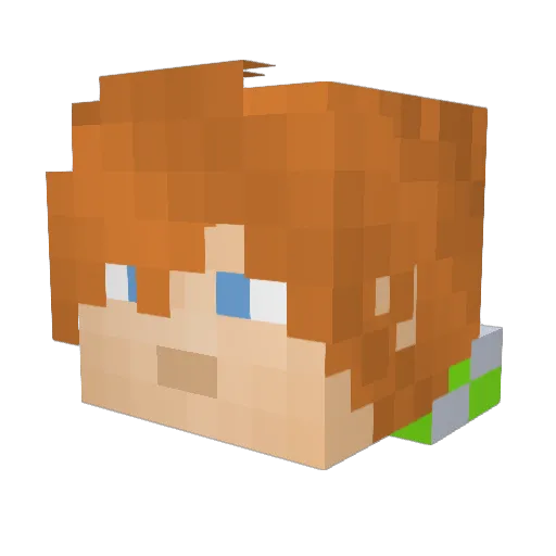 DarkMurasaki Minecraft avatar head, 3D render