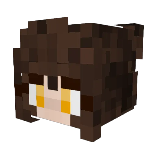 DarkNickSword Minecraft avatar head, 3D render