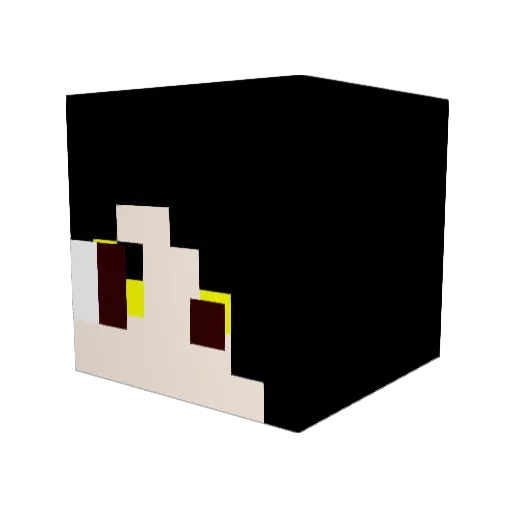 DarkNigh66 Minecraft avatar head, 3D render