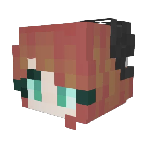 DarkNight_Bobo Minecraft avatar head, 3D render