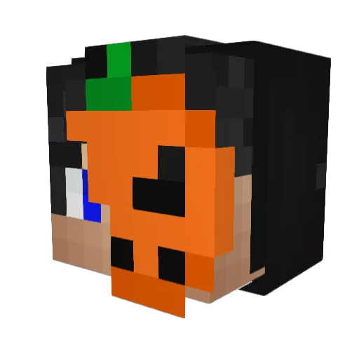 DarkNoHeart Minecraft avatar head, 3D render