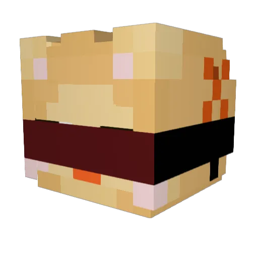 DarkNossa2013 Minecraft avatar head, 3D render
