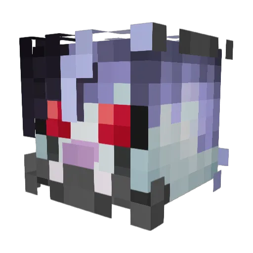 DarkObsidious Minecraft avatar head, 3D render
