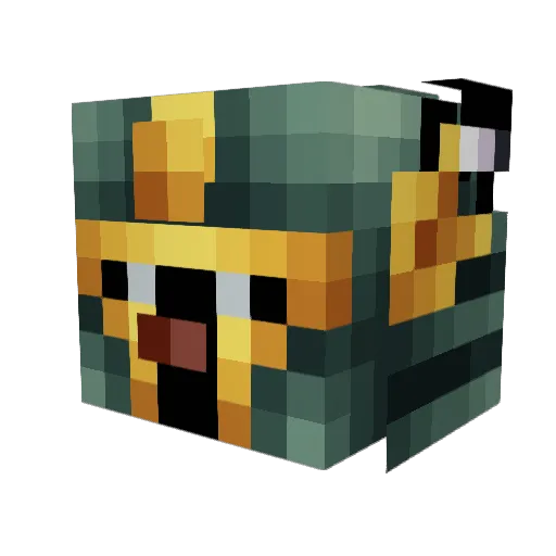 DarkPanda2004 Minecraft avatar head, 3D render