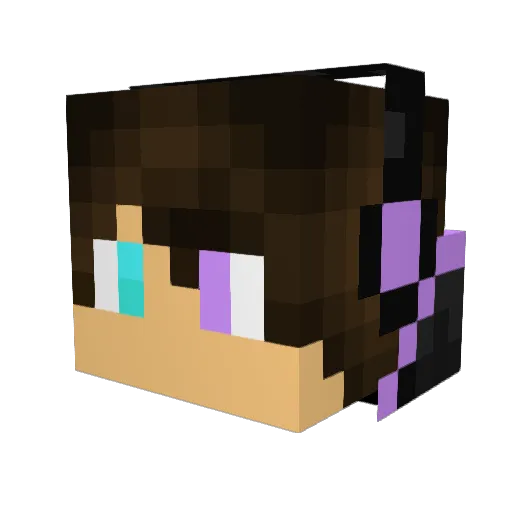 DarkPhantom102 Minecraft avatar head, 3D render