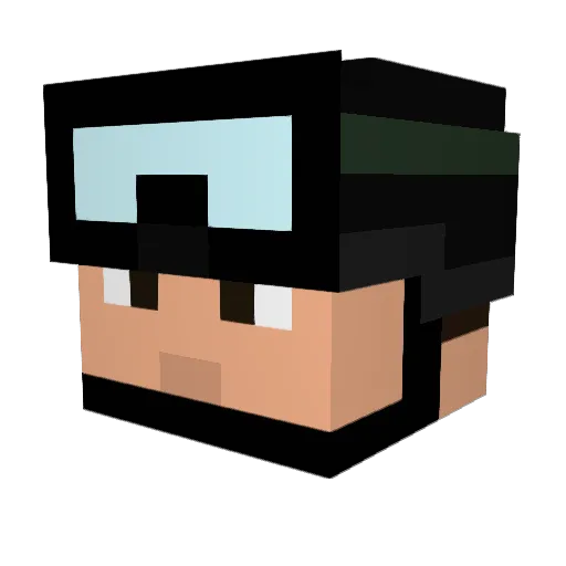 DarkPhenix14 Minecraft avatar head, 3D render