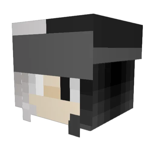 DarkPiouPiou9440 Minecraft avatar head, 3D render