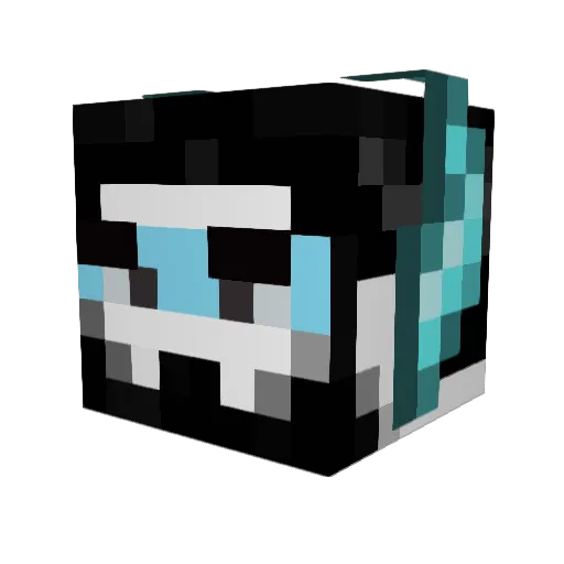DarkPride Minecraft avatar head, 3D render