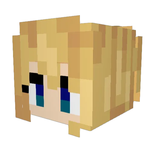 DarkPushy Minecraft avatar head, 3D render