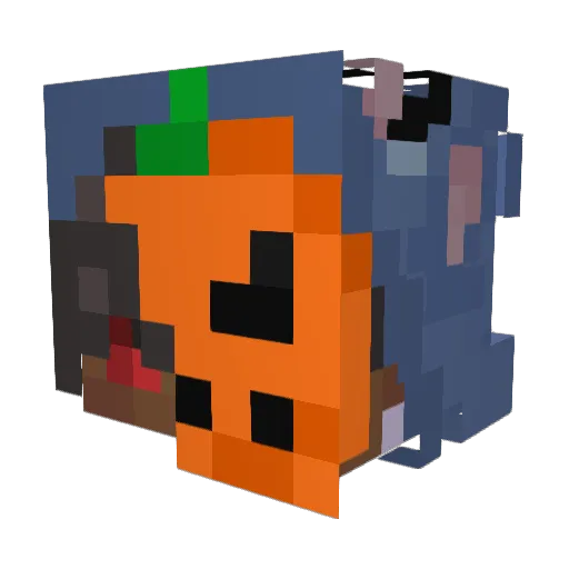 DarkPvPz Minecraft avatar head, 3D render