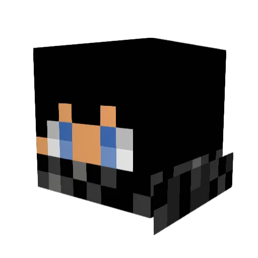 DarkQ5 Minecraft avatar head, 3D render